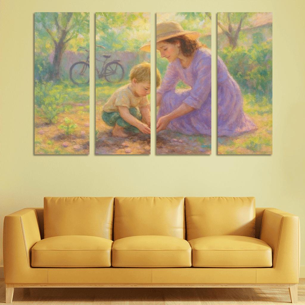 Garden Of Morning Promises oil paintings frame
