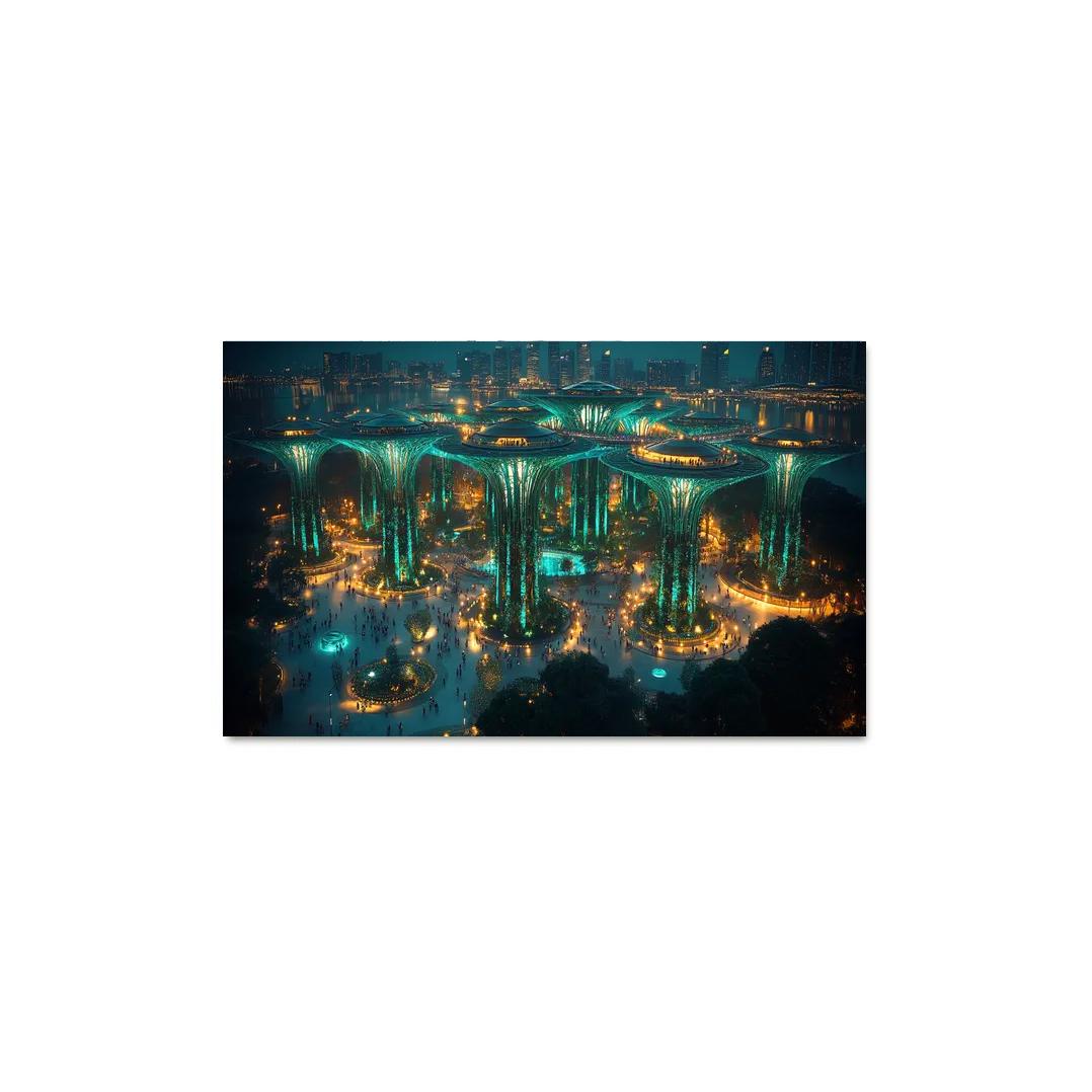 Gardens By The Bay Supertree Grove oil paintings frame
