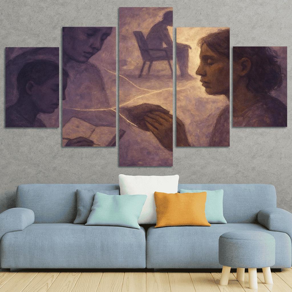 Silent Scars And Shared Light custom paintings frame