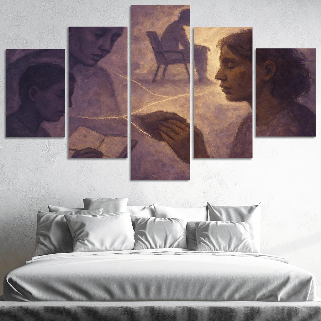 Silent Scars And Shared Light custom paintings frame