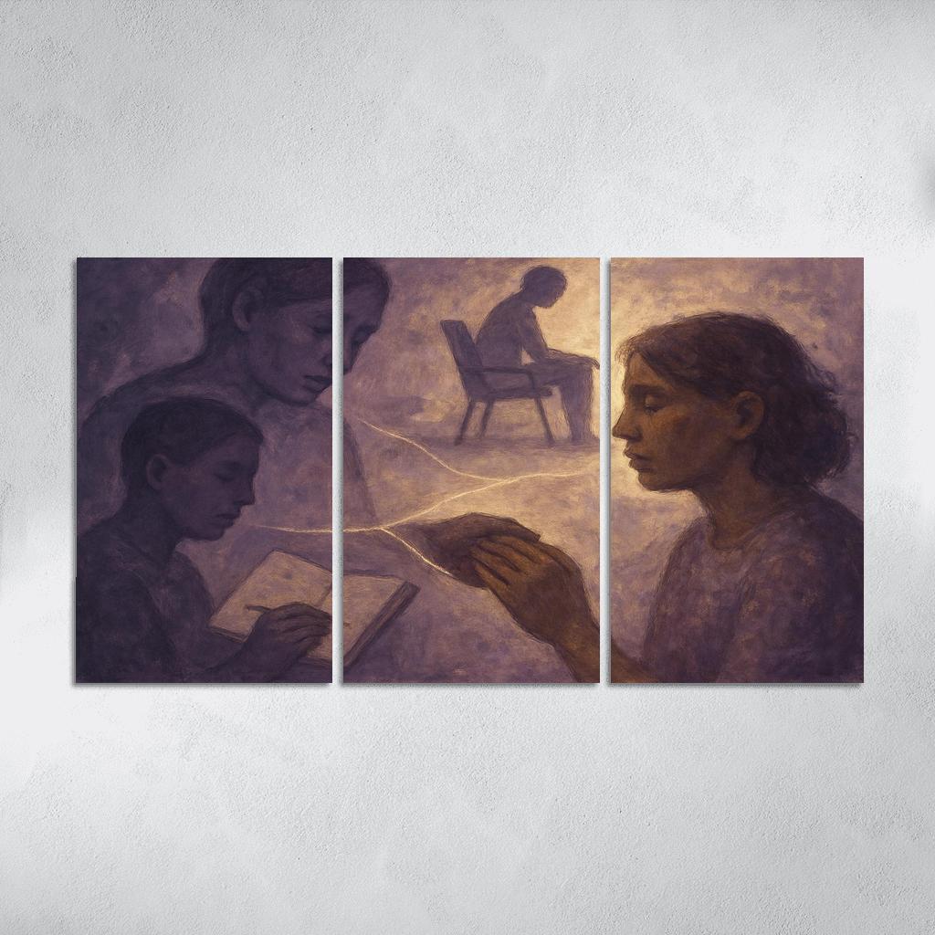 Silent Scars And Shared Light custom paintings frame