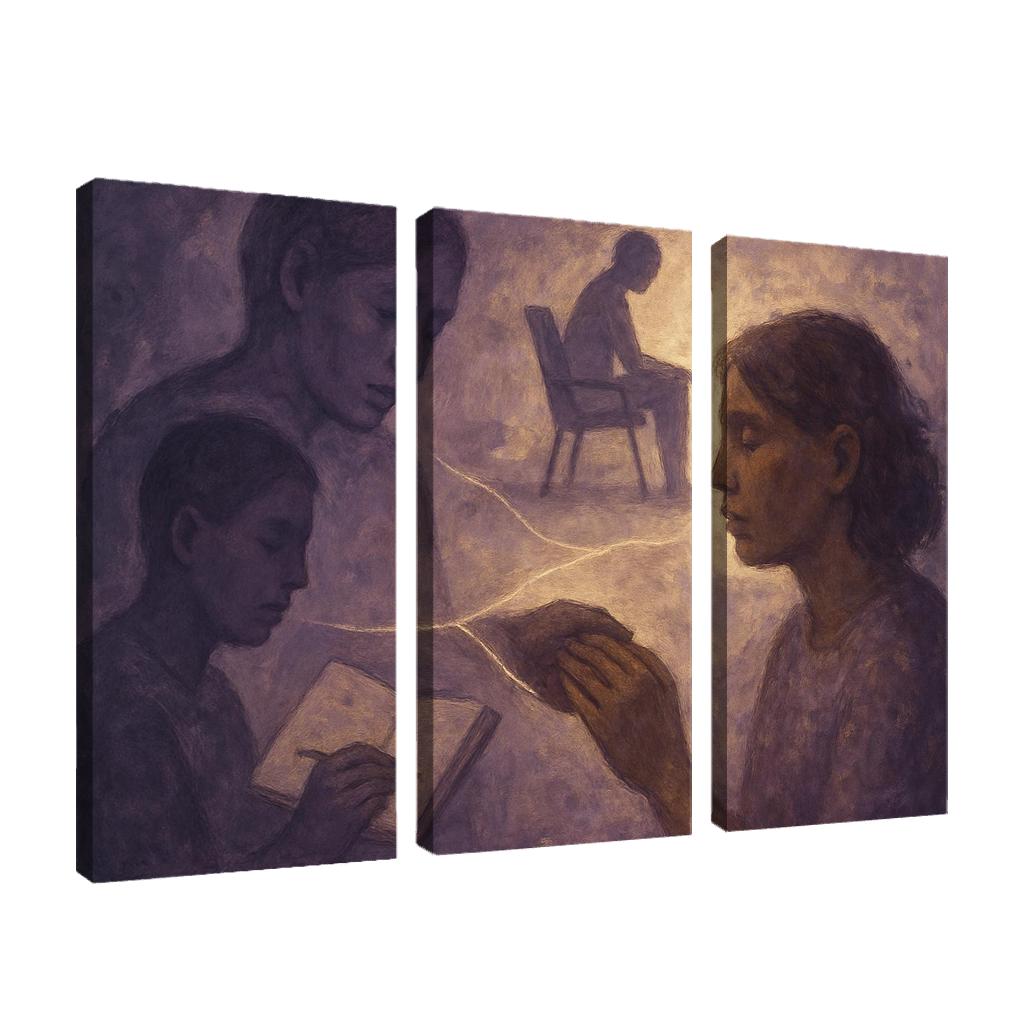 Silent Scars And Shared Light custom paintings frame