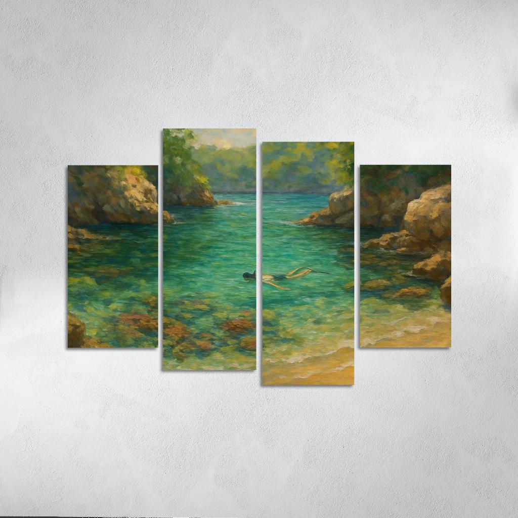 Emerald Cove Hidden Gem For Snorkeling canvas paintings frame