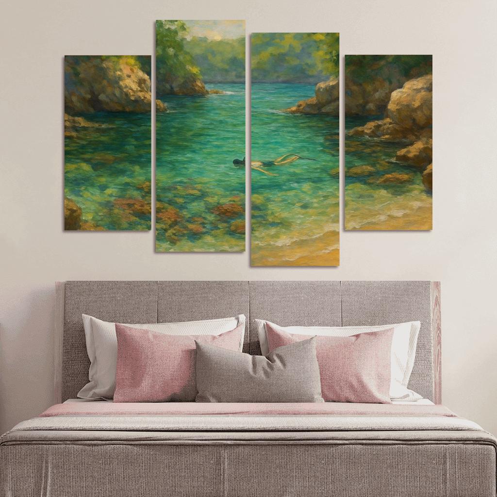 Emerald Cove Hidden Gem For Snorkeling canvas paintings frame