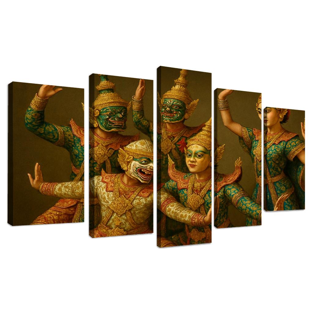 Khon Royal Masked Dance The Narrative Classical Dance Drama Of Thailand one-piece frames