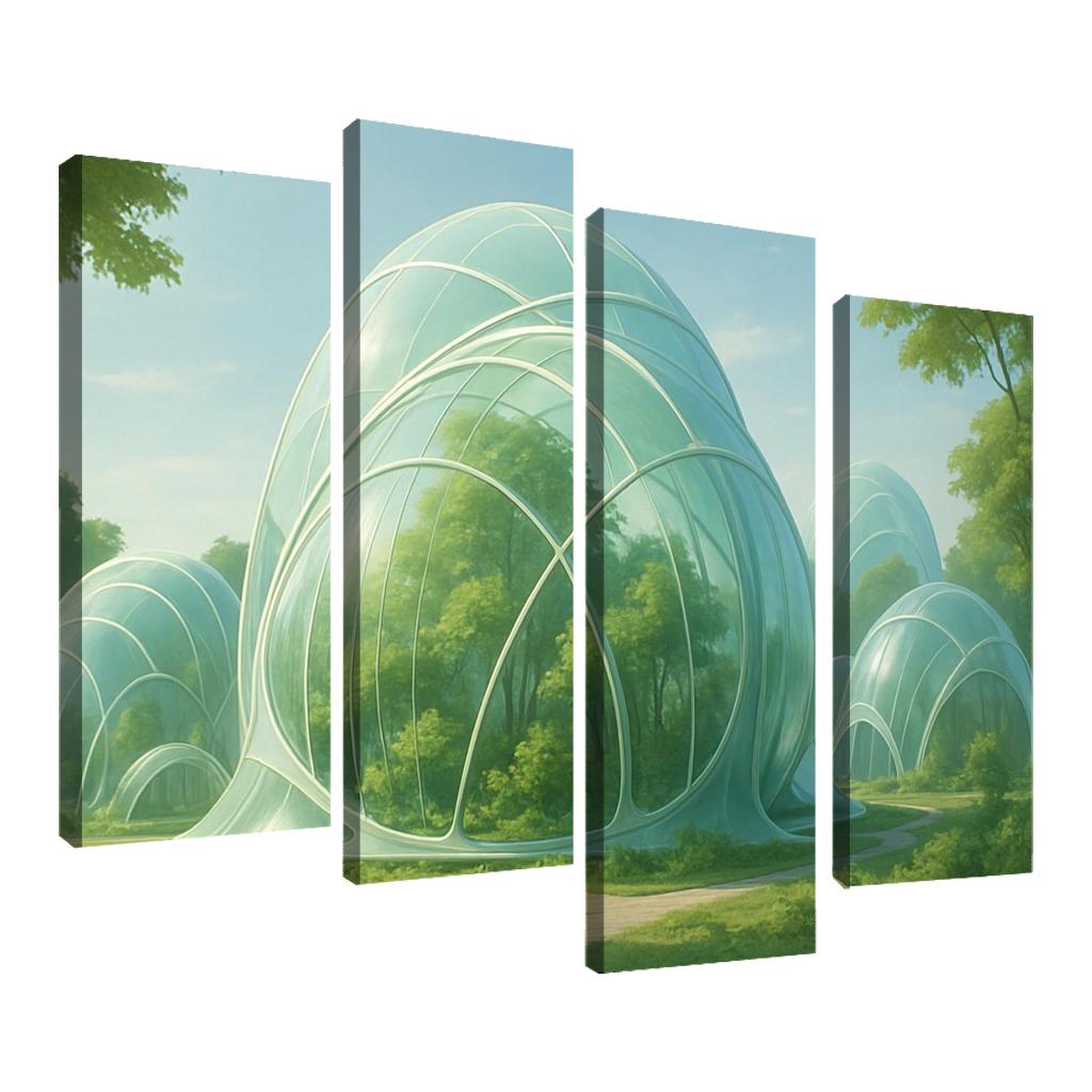 Futuristic Eco-Dome Habitats art trends