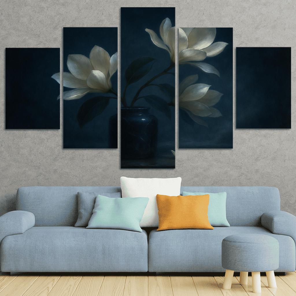Moonlit Magnolia Ballet multi-panel paintings