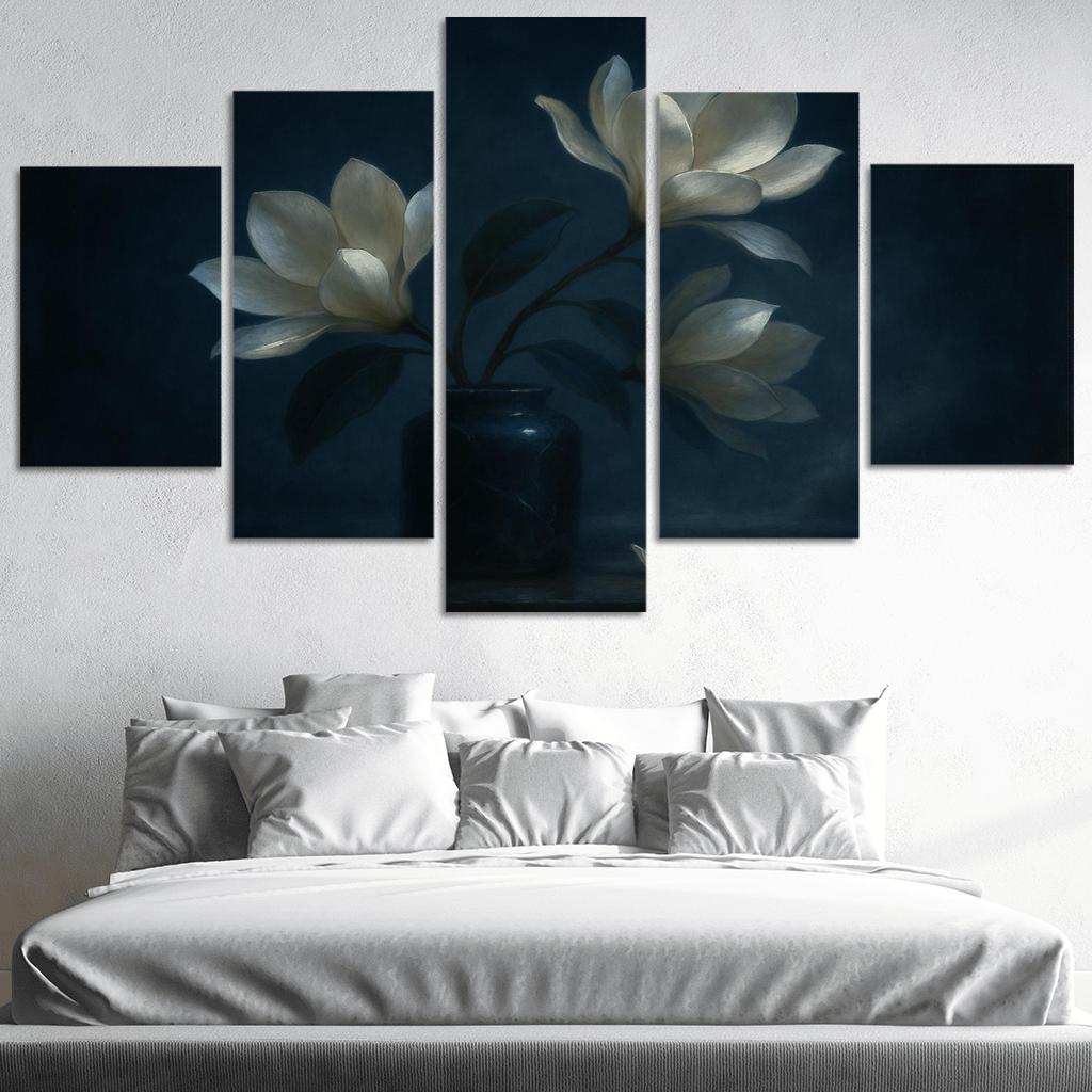 Moonlit Magnolia Ballet multi-panel paintings