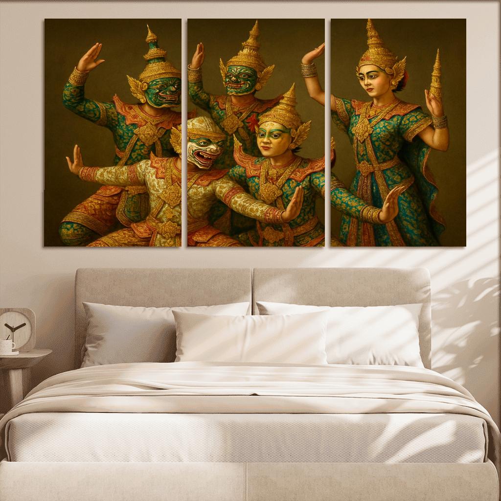 Khon Royal Masked Dance The Narrative Classical Dance Drama Of Thailand one-piece frames