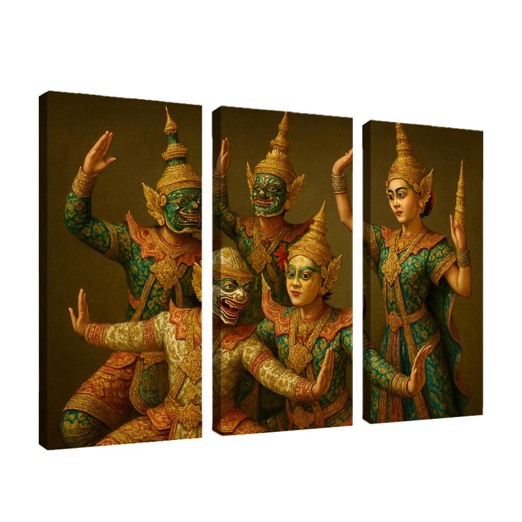 Khon Royal Masked Dance The Narrative Classical Dance Drama Of Thailand one-piece frames