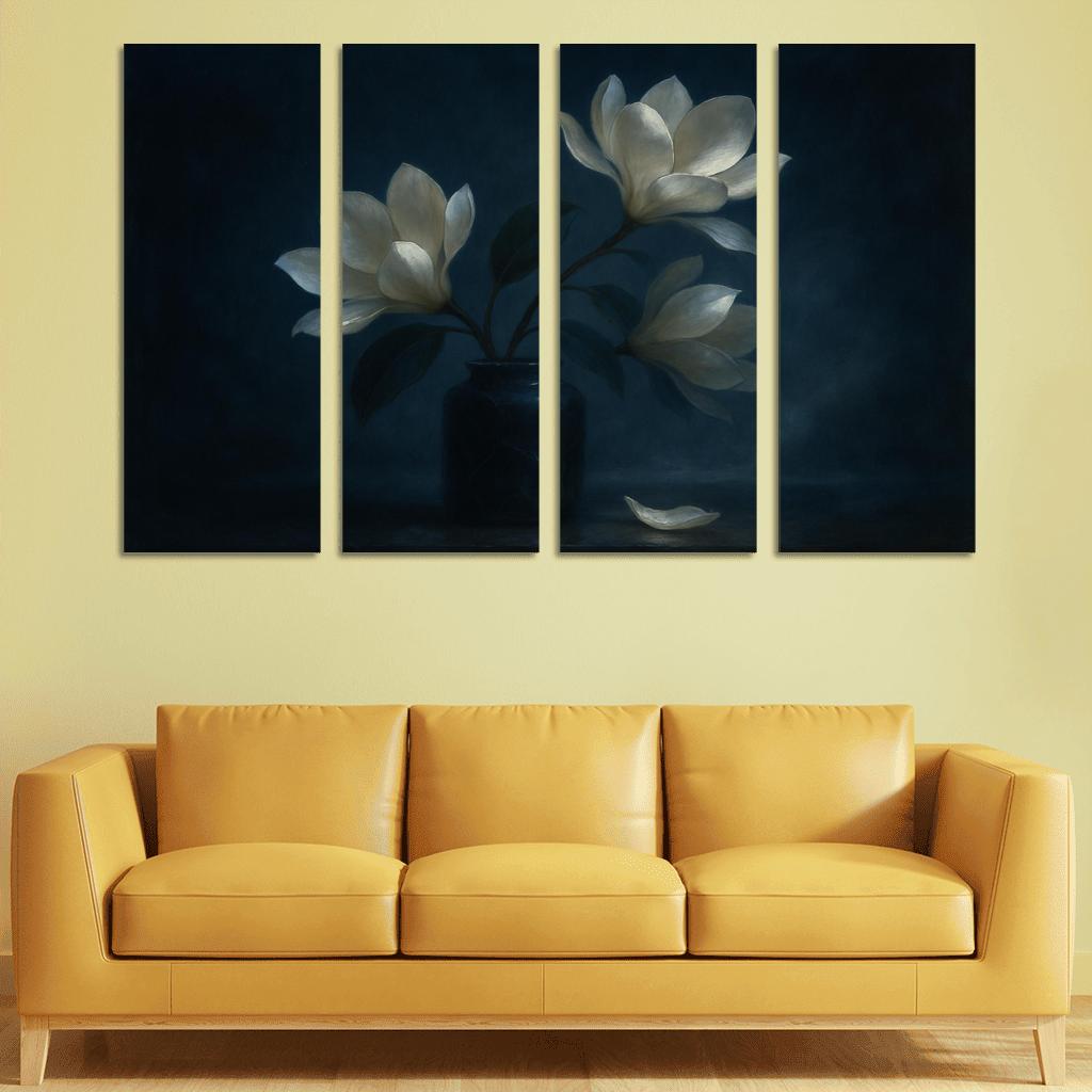 Moonlit Magnolia Ballet multi-panel paintings