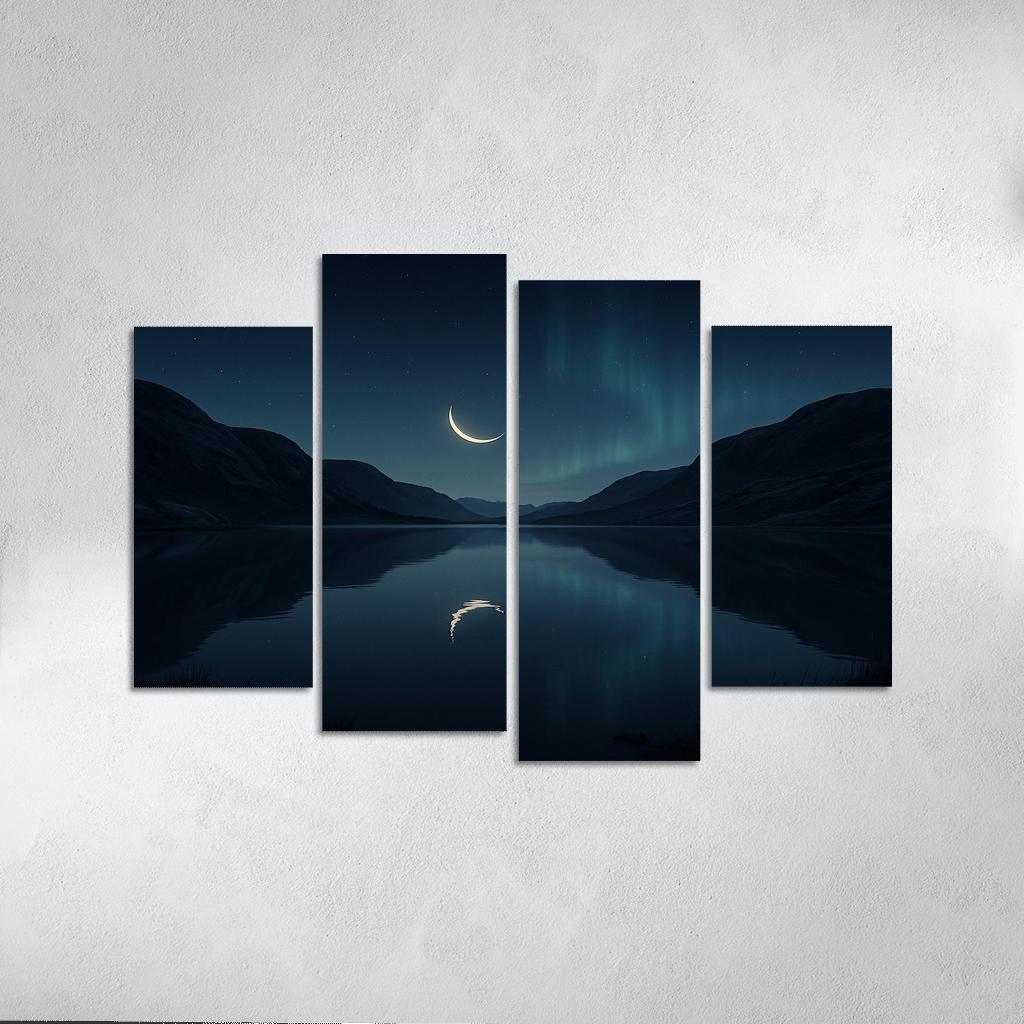 Moonlit Mirrors Of Glassy Loch framed paintings