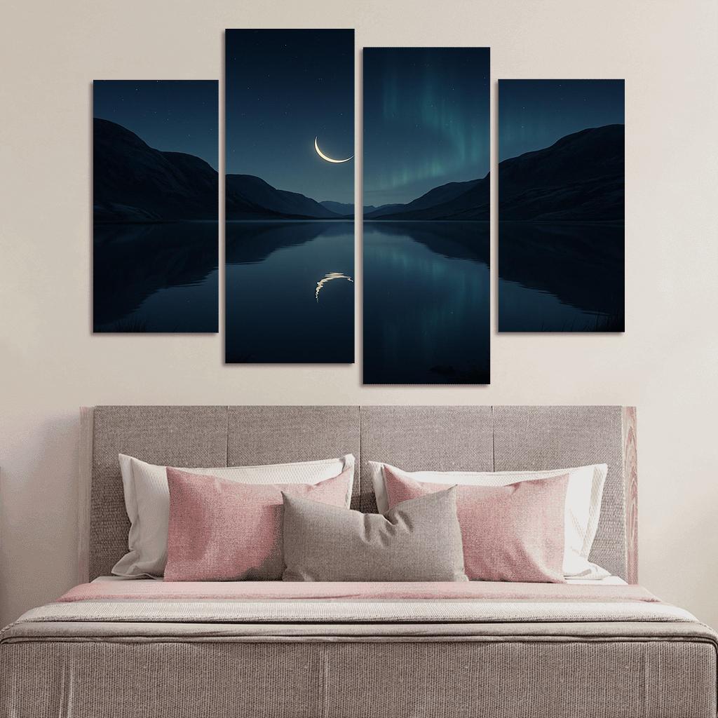 Moonlit Mirrors Of Glassy Loch framed paintings