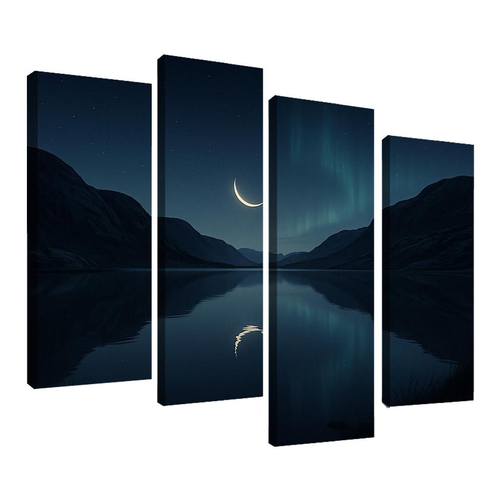 Moonlit Mirrors Of Glassy Loch framed paintings