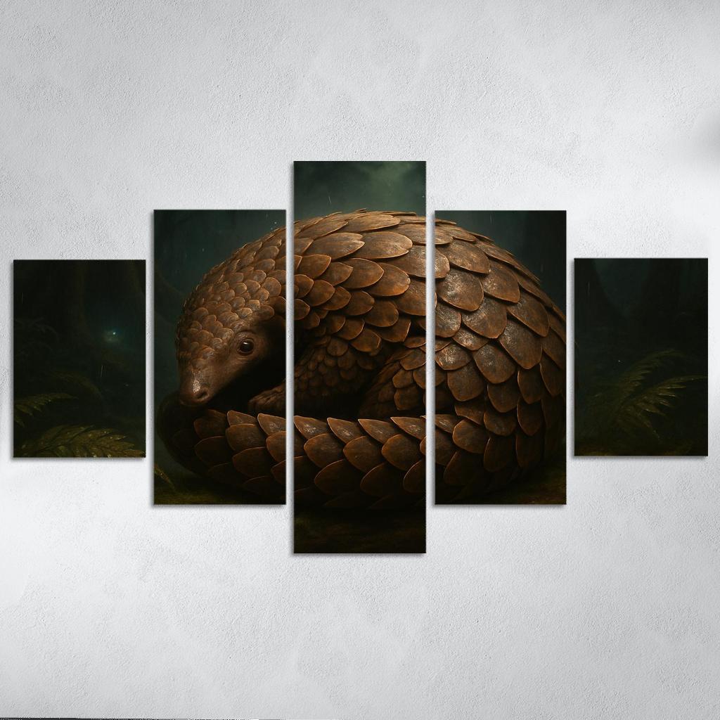 Scaled Guardian Pangolin In Rainforest Night decor