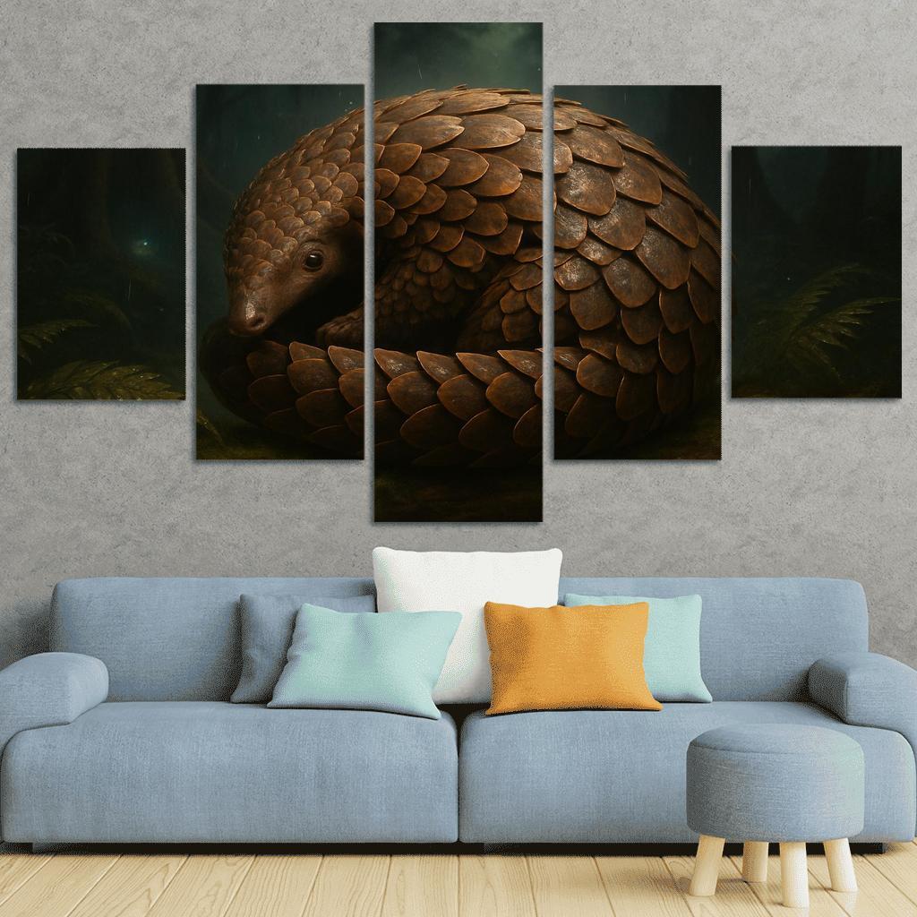 Scaled Guardian Pangolin In Rainforest Night decor