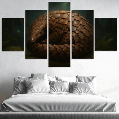 Scaled Guardian Pangolin In Rainforest Night decor