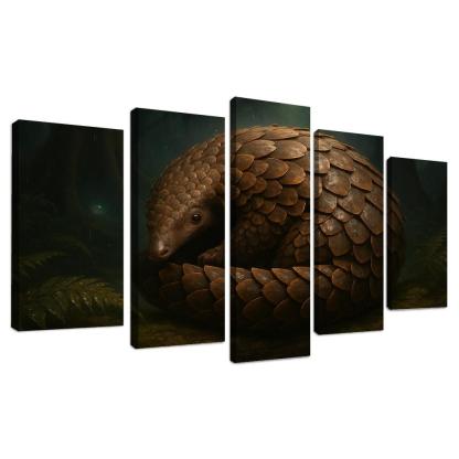 Scaled Guardian Pangolin In Rainforest Night decor