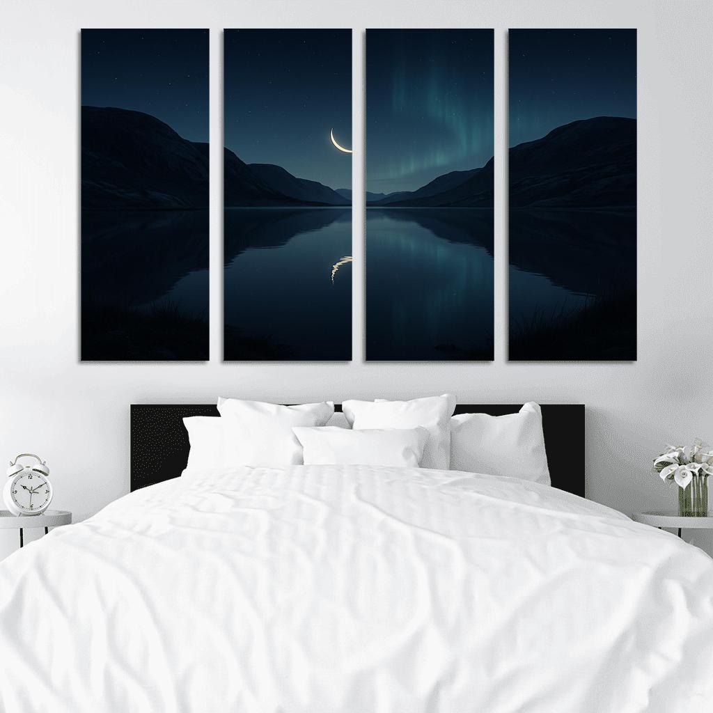 Moonlit Mirrors Of Glassy Loch framed paintings