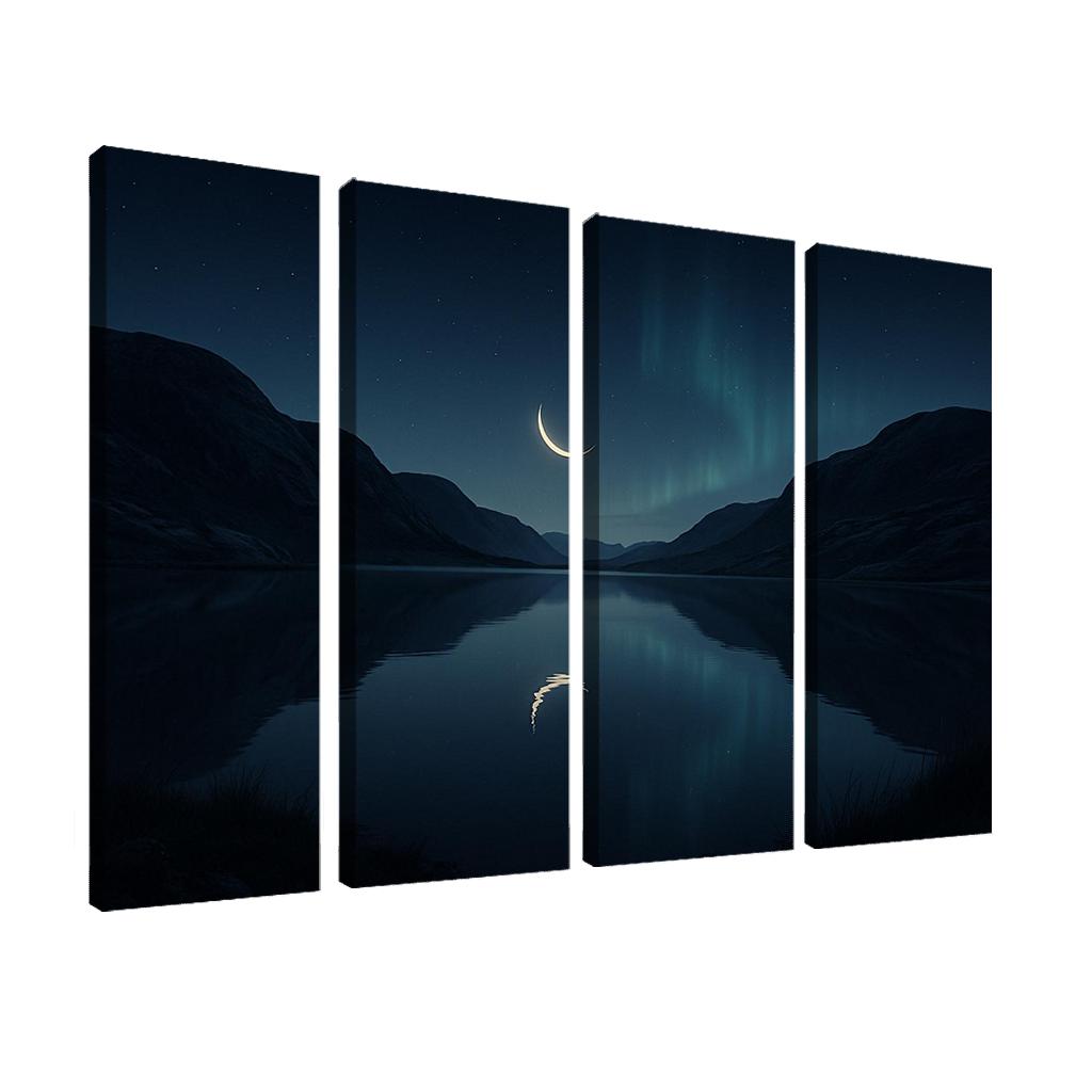 Moonlit Mirrors Of Glassy Loch framed paintings