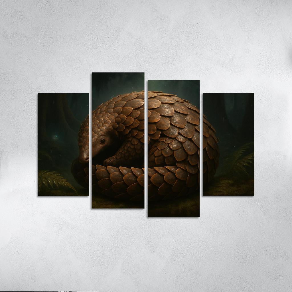 Scaled Guardian Pangolin In Rainforest Night decor