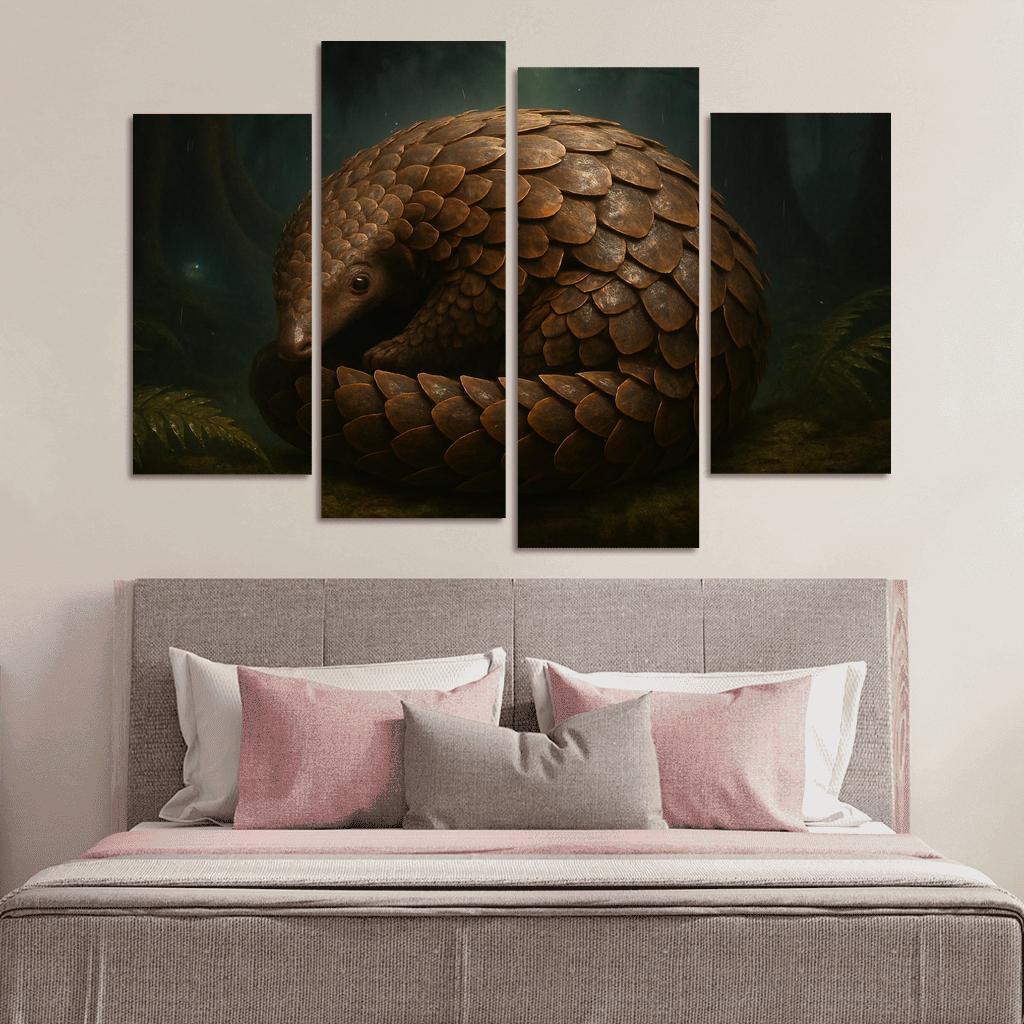 Scaled Guardian Pangolin In Rainforest Night decor