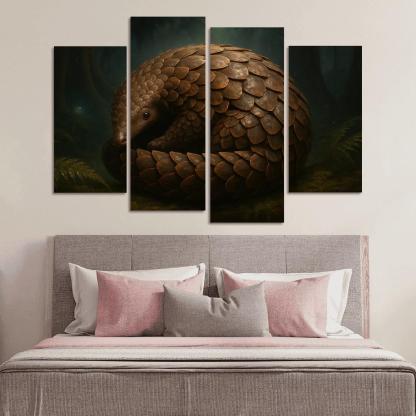 Scaled Guardian Pangolin In Rainforest Night decor