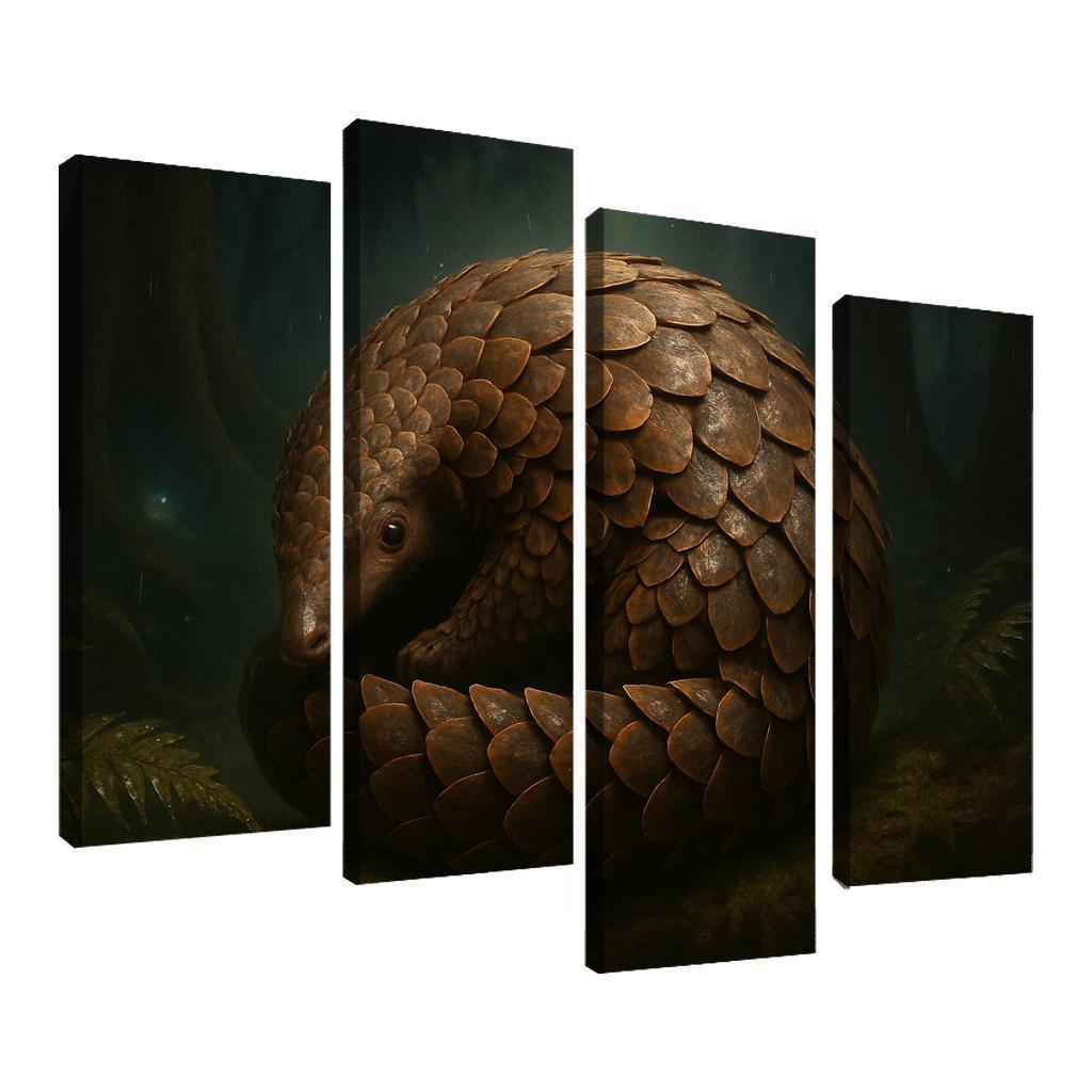 Scaled Guardian Pangolin In Rainforest Night decor