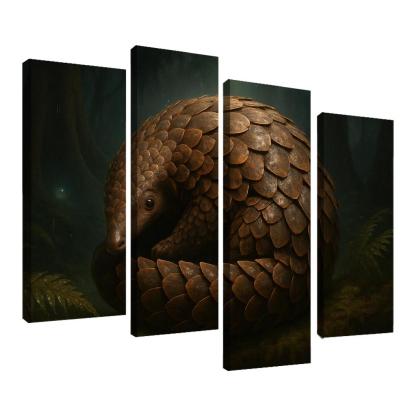 Scaled Guardian Pangolin In Rainforest Night decor