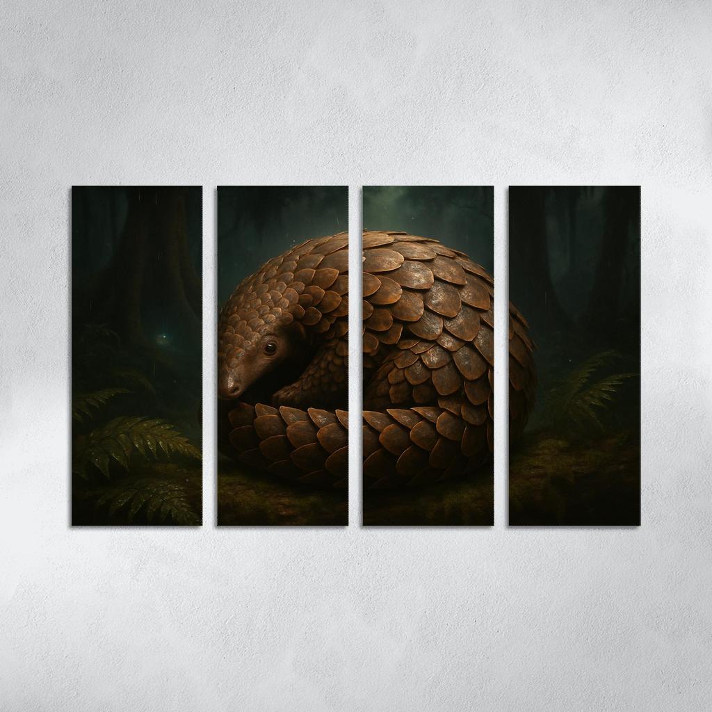 Scaled Guardian Pangolin In Rainforest Night decor