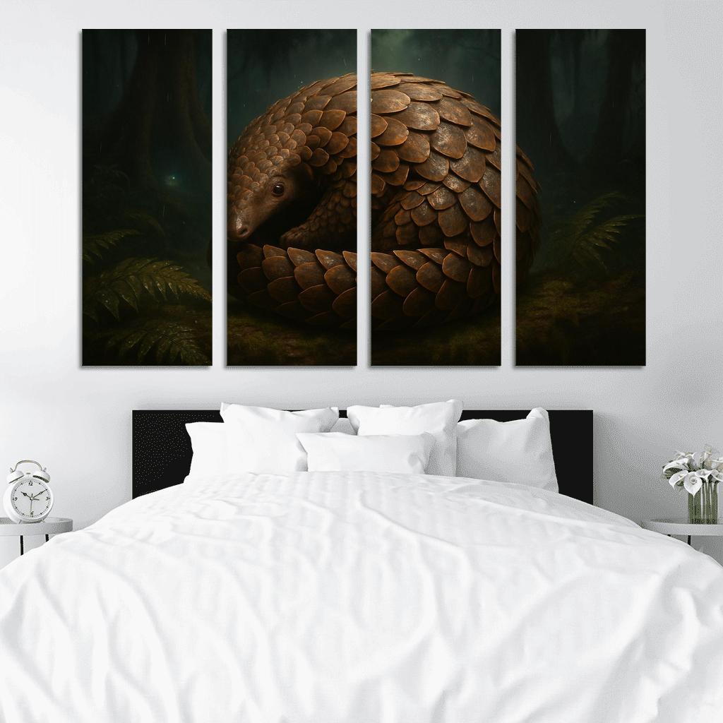 Scaled Guardian Pangolin In Rainforest Night decor