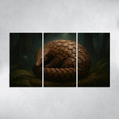 Scaled Guardian Pangolin In Rainforest Night decor