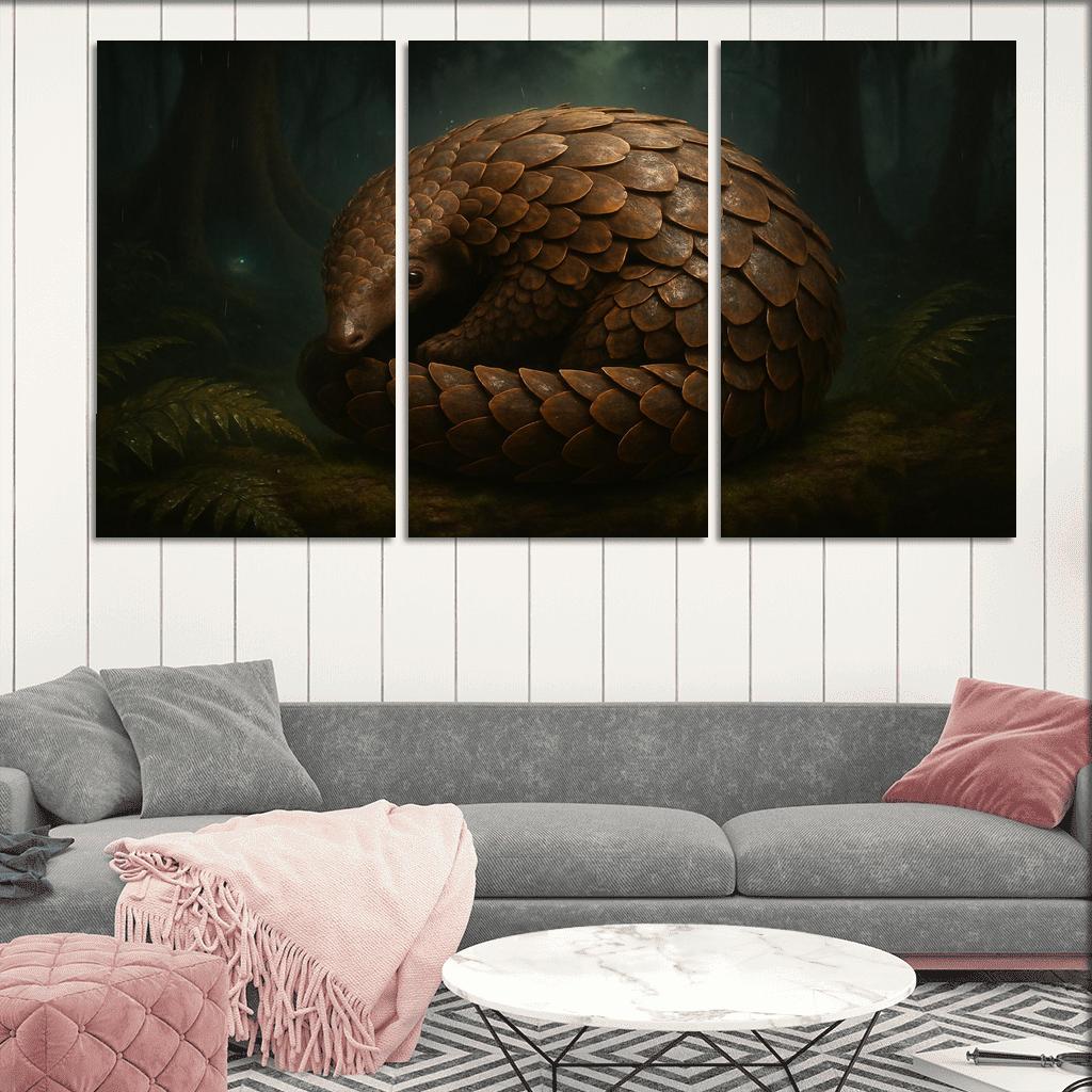 Scaled Guardian Pangolin In Rainforest Night decor