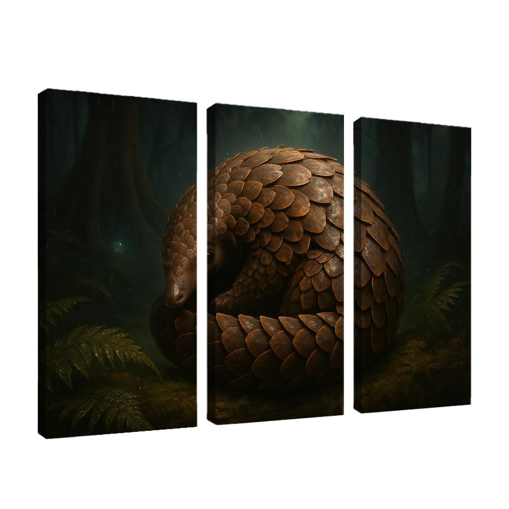 Scaled Guardian Pangolin In Rainforest Night decor
