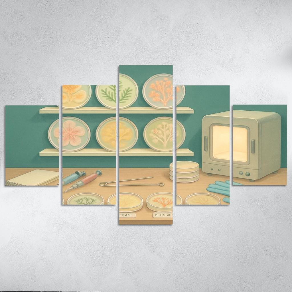 Microbial Art Cultivation framed paintings