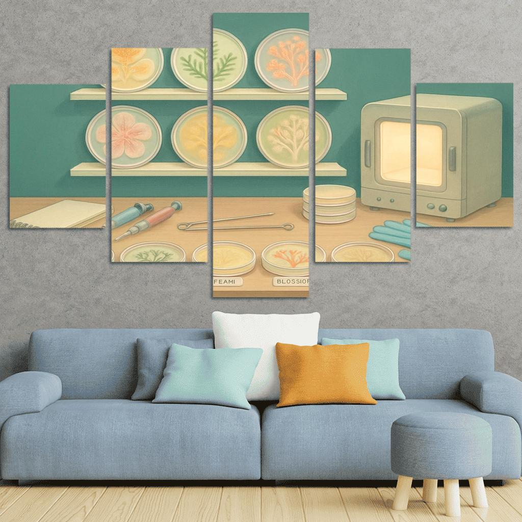 Microbial Art Cultivation framed paintings