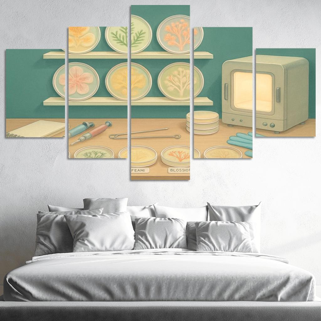 Microbial Art Cultivation framed paintings