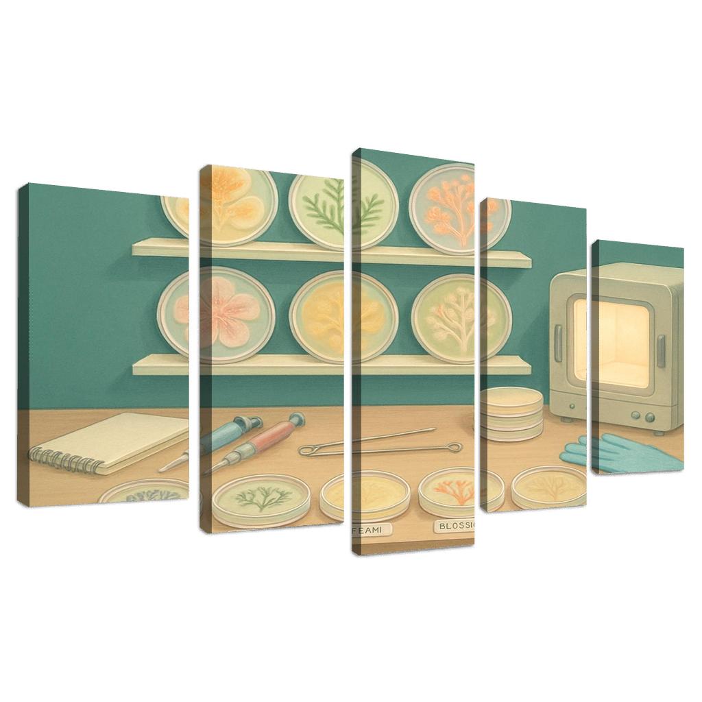 Microbial Art Cultivation framed paintings