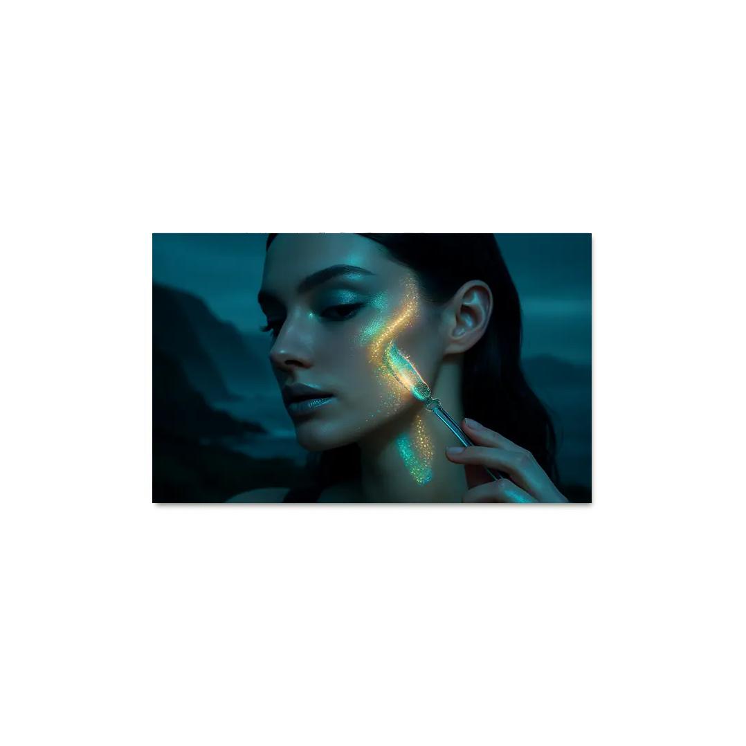 Bioluminescent Glow Makeup canvas paintings frame