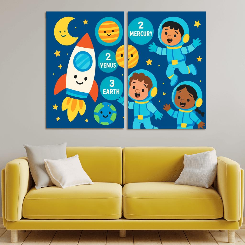 Starlight Explorers Space Club premium artwork frames