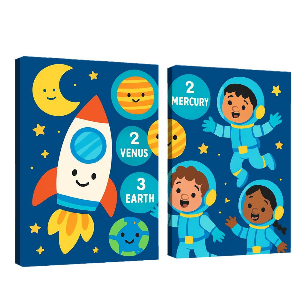 Starlight Explorers Space Club premium artwork frames