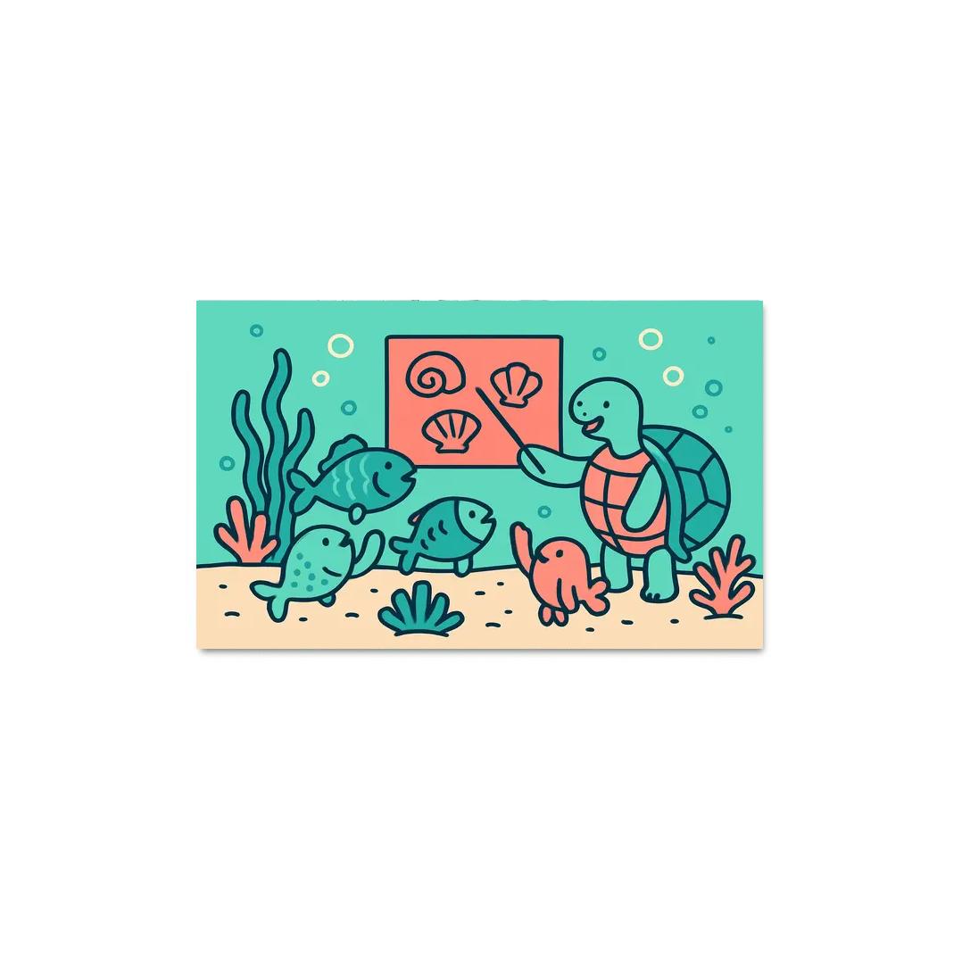 Coral Classroom Sea Parade modern paintings frame