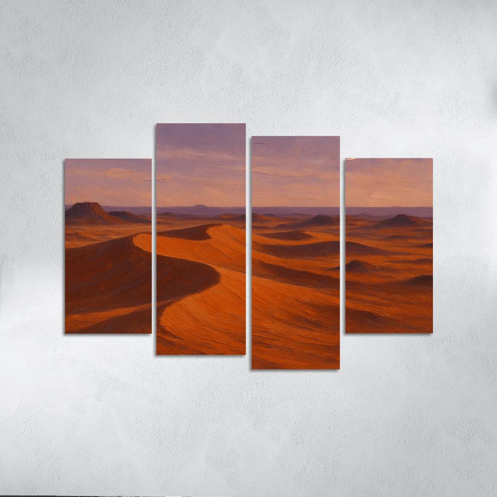 Amber Dunes At Quiet Dusk custom paintings frame