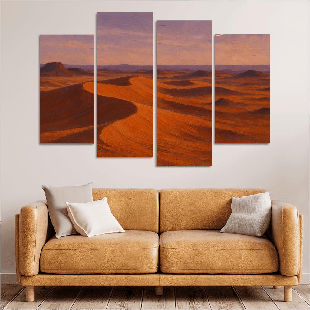Amber Dunes At Quiet Dusk custom paintings frame
