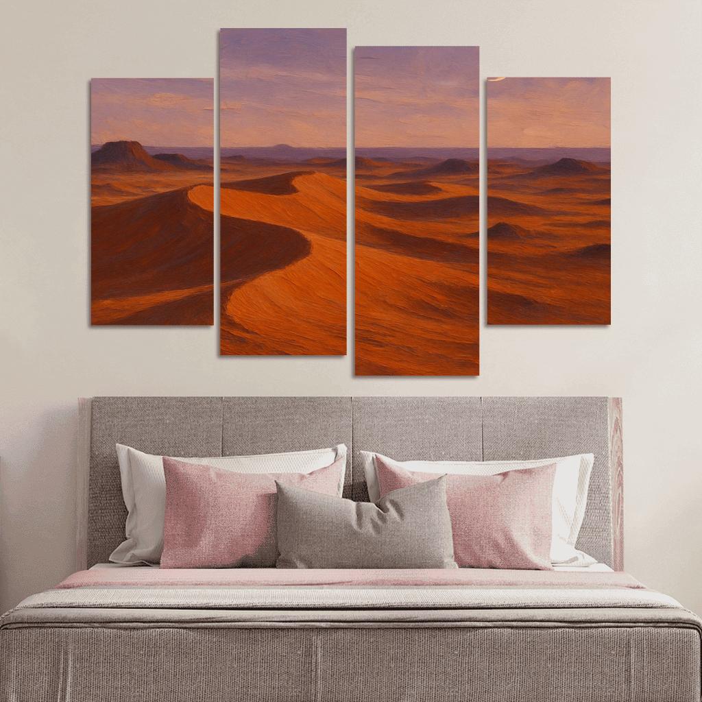 Amber Dunes At Quiet Dusk custom paintings frame