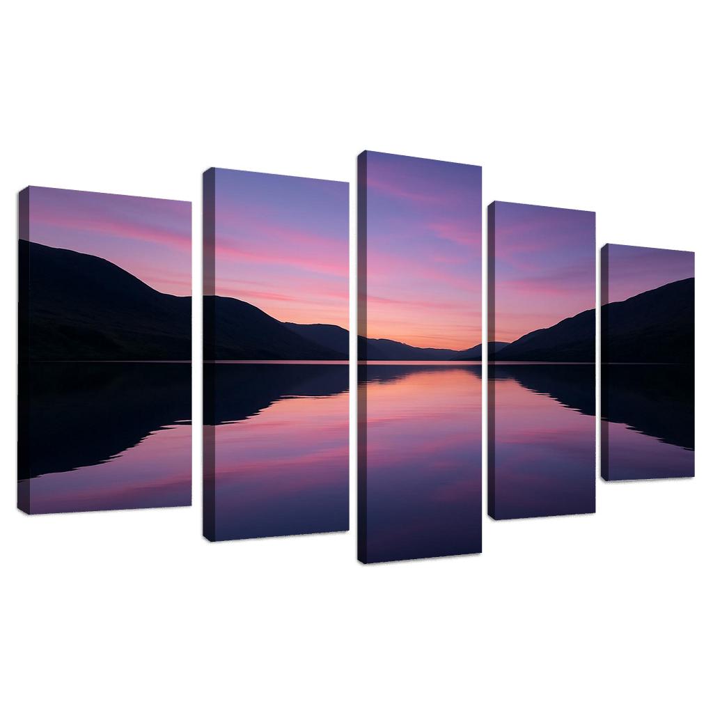 Twilight Reflections On The Crystal Lake abstract paintings frame