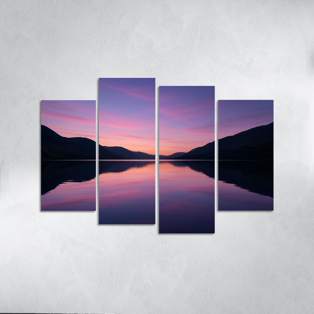 Twilight Reflections On The Crystal Lake abstract paintings frame