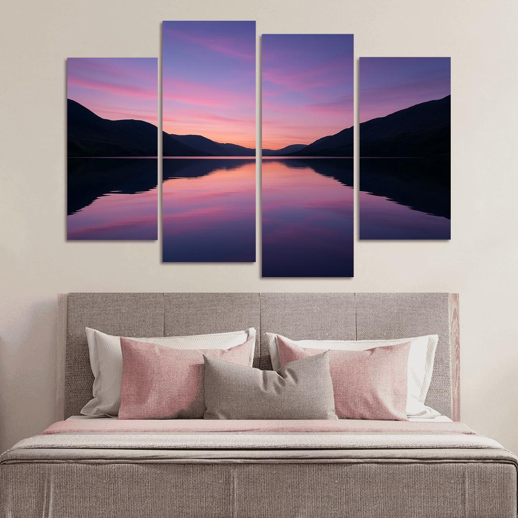 Twilight Reflections On The Crystal Lake abstract paintings frame