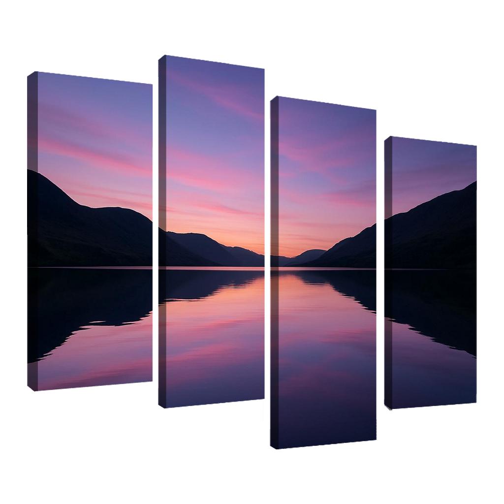 Twilight Reflections On The Crystal Lake abstract paintings frame
