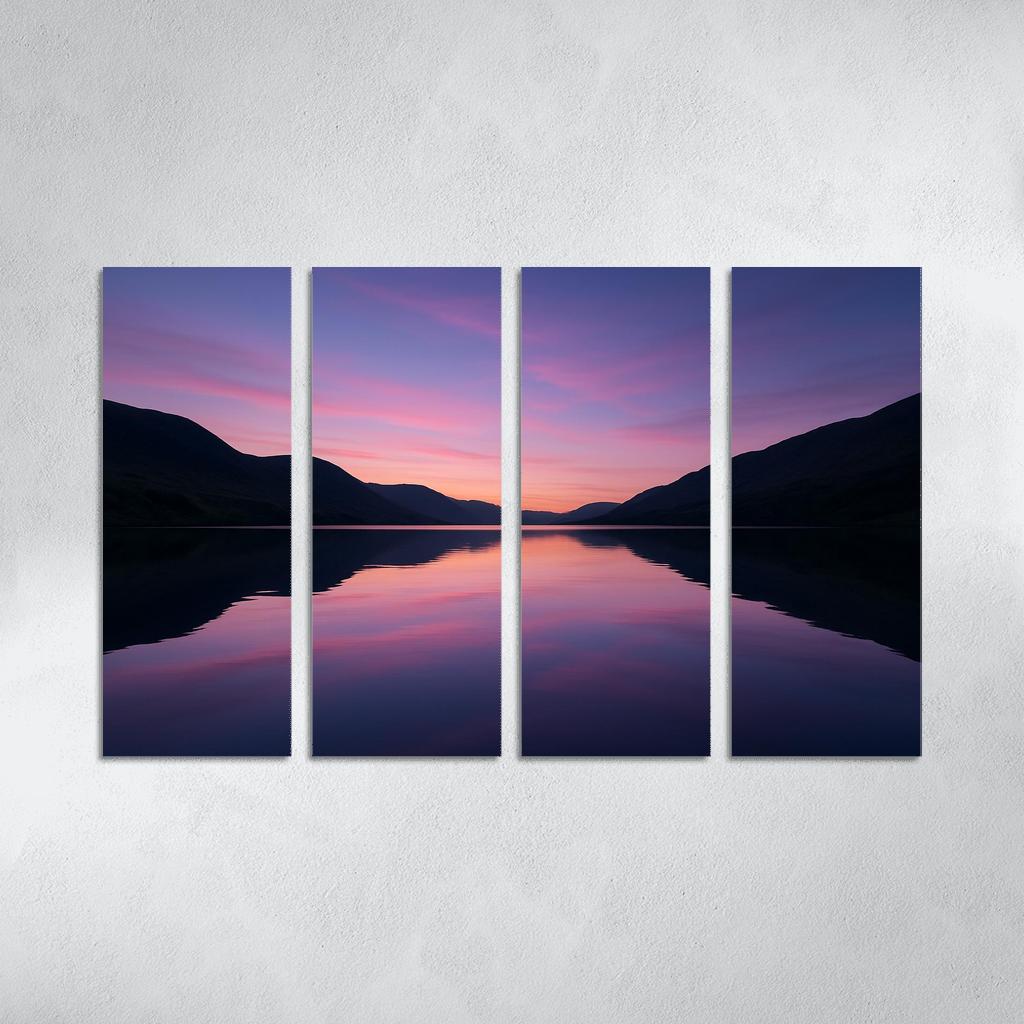 Twilight Reflections On The Crystal Lake abstract paintings frame